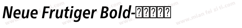 Neue Frutiger Bold字体转换